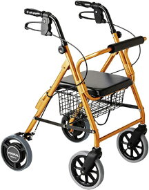 竹虎｜Taketora 介護用品 歩行車 ハッピーIINB抑速ブレーキ オレンジメタリック オレンジメタリック