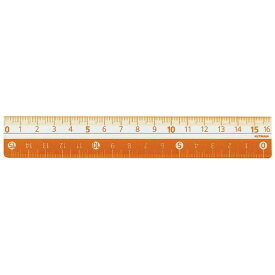 クツワ｜KUTSUWA カラー定規 16cm オレンジ KB027OR