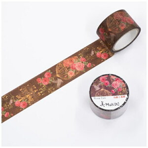 カミイソ産商|KAMIISO SANSYOU マスキングテープ 25mmx5m GR-4069 鳥籠と薔薇