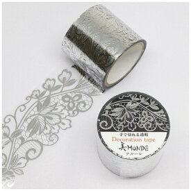 カミイソ産商｜KAMIISO SANSYOU デコレーションテープ 35mmx3m フルーレ(銀箔)