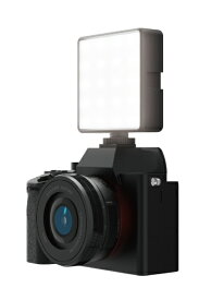 ELECOM｜エレコム 撮影用ライト LED ビデオライト 四角形 8×8cm 5段階調光 ライト 3色モード USB充電式 2000mAh 【 Samsung Nikon Canon Sony 等 カメラ や 三脚 などのアクセサリーシューや1/4インチネジに接続可能 】 ブラック DE-L05BK
