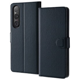 レイアウト｜rayout Xperia 1 V 耐衝撃 手帳型レザーケース シンプル マグネット ダークネイビー RT-RXP1M5ELC1/DN