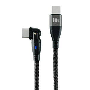 {gXgeNmW[bJTT USBP[u bV 1.0m USB-C to USB-C RlN^180x] PD100W[d ubN 180RPD-10M-BK [USB Power DeliveryΉ]