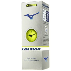 mizuno｜ミズノ ゴルフボール RB MAX《1スリーブ(3球)/イエロー》5NJBT733 50【返品交換不可】