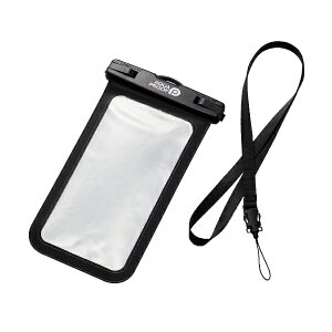 ELECOM�b�G���R�� �X�}�z�h���P�[�X IPX8�i �h���P�[�X ×1 �l�b�N�X�g���b�v ×1�j�y iPhone Android �� 6.9�C���`�܂ł� �X�}�z �Ή��z AQUA PROOF �u���b�N P-WPSN04BK