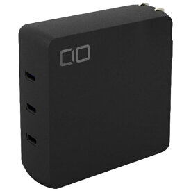 CIO｜シーアイオー NovaPort TRIO 140W 小型急速充電器　USB-C×3ポート ブラック CIO-G140W3C-BK [3ポート /USB Power Delivery対応 /GaN(窒化ガリウム) 採用]