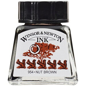 ウィンザー&ニュートン|WINSOR & NEWTON ウィンザー&ニュートン ドローイングインク 14mL 441 ナッツブラウン(954) 19501441
