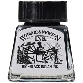 ウィンザー＆ニュートン｜WINSOR & NEWTON ウィンザー＆ニュートン　ドローイングインク　14mL　030　ブラックインディアン（951） 19501030