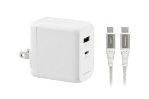 GREEN HOUSEbO[nEX USB-AC[d 2|[g 65W USB Type-CP[ut zCg GH-ACU2GC-WH [USB Power DeliveryΉ /2|[g /GaN(KE) ̗p]
