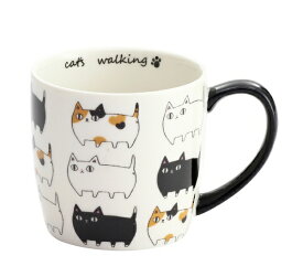 セラミック藍｜CERAMIC AI 猫3兄弟マグカップ　渋滞中（1×3）