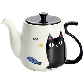 セラミック藍｜CERAMIC AI 猫3兄弟しっぽポット　kuro 700ml