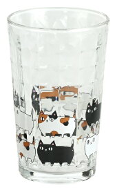 セラミック藍｜CERAMIC AI 猫3兄弟ガラスタンブラー 渋滞中