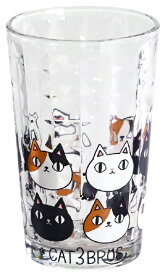 セラミック藍｜CERAMIC AI 猫3兄弟ガラスタンブラー 顔