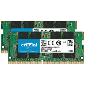 【エントリーで2倍pt(5/27 1:59まで)】 CRUCIAL｜クルーシャル 増設メモリ ノートPC用 DDR4-2400 CT2K16G4SFD824A [SO-DIMM DDR4 /16GB /2枚]