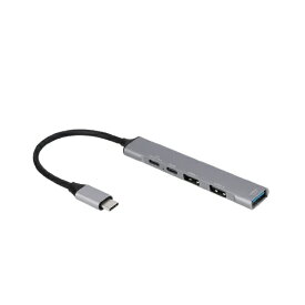 ナカバヤシ｜Nakabayashi UH-C3384GY USB-C → USB-C＋USB-A 変換ハブ (Chrome/Android/iPadOS/Mac/Windows11対応) グレー [バスパワー /5ポート /USB 3.2 Gen1対応 /USB Power Delivery対応]