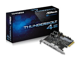 ASROCK｜アスロック インターフェースカード Thunderbolt 4 Type-C×2、DisplayPort入力×2、TBTヘッダピン×1、USB 2.0ヘッダピン×1［PCI Express 3.0］ Thunderbolt 4 AIC R2.0