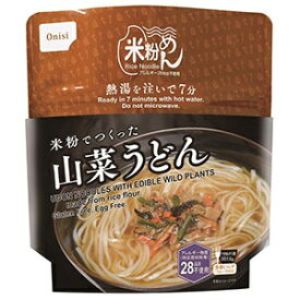 尾西食品｜Onisi Foods 米粉でつくった山菜うどん 71.5g [5年保存 /汁物]