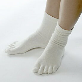 砂山靴下｜Sunayama Socks 程よい厚さで使いやすい5本指ソックスL オフホワイト