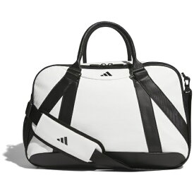 アディダス｜adidas シューズポケット付き 合成皮革 ボストンバッグ(30cm×48cm×22cm/ホワイト) MKO67