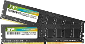 SILICONPOWER｜シリコンパワー シリコンパワー デスクトップPC用 メモリ DDR4 2666 PC4-21300 8GB x 2枚 (16GB) 288Pin 1.2V CL19 SP016GBLFU266B22 [DIMM DDR4 /8GB /2枚]
