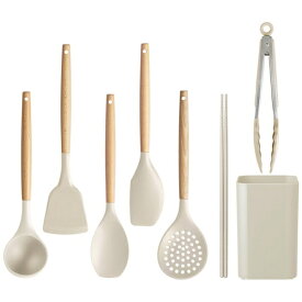 IRIS OHYAMA｜アイリスオーヤマ キッチンツール7点＋スタンドセット グレージュ KT-7SS