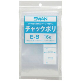 シモジマ｜SHIMOJIMA スワン　チャック付ポリ袋　小分けタイプ　E−8　B7用　16枚入り 6654701
