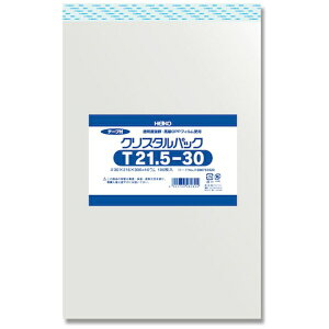シモジマ|SHIMOJIMA HEIKO OPP袋 クリスタルパック テープ付 T21.5-30 100枚入り 6753520