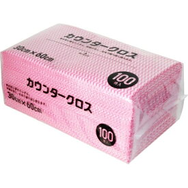 【エントリーで最大全額ポイント還元｜7/18迄】 大和物産｜Daiwa Bussan カウンタークロス 60×30cm 100枚 ピンク 81062