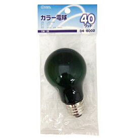 オーム電機｜OHM ELECTRIC 白熱カラー電球 E26 40W グリーン LB-PS5640-CG [E26 /一般電球形 /緑色 /1個]