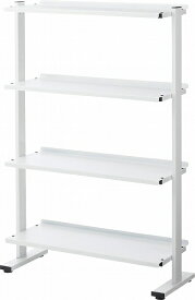 東谷｜AZUMAYA 2WAYラック4D(W80.5×D31×H119.5/125cm） DIS-74WH ホワイト