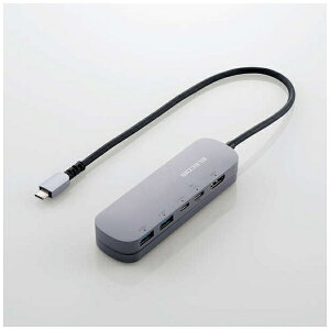 ELECOMbGR fϊA_v^ [USB-C IXX HDMI /USB-Ax2{USB-C{USB-CXd /USB Power DeliveryΉ /100W] 4KΉ(iPadOS/Mac/Windows11Ή) Vo[ DST-C18SV