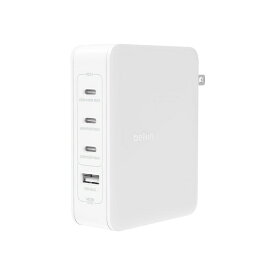 BELKIN｜ベルキン BELKIN 140W 4ポート GaN PD対応 急速AC充電器 ホワイト WCH014DQWH [4ポート /USB Power Delivery対応 /GaN(窒化ガリウム) 採用]