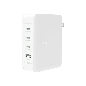 BELKINbxL BELKIN 140W 4|[g GaN PDΉ }AC[d zCg WCH014DQWH [4|[g /USB Power DeliveryΉ /GaN(KE) ̗p]