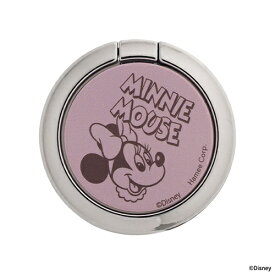 HAMEE｜ハミィ ディズニーキャラクター iFace Finger Ring Holder フラットタイプ ミニーマウス/くすみピンク 41-955765