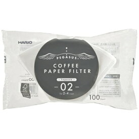 ハリオ｜HARIO PEF-02-100W ペガサスコーヒーペーパーフィルター02W100枚 PEF-02-100W