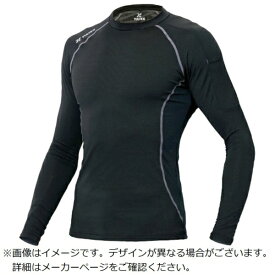 アイトス｜AITOZ 冷感プリントコンプレスフィット長袖シャツ　ブラック　LL