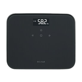 ELECOM｜エレコム 体重計 ECLEAR（エクリア） チャコールブラック HCS-S02BK