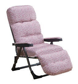 ファミリー・ライフ｜Family-life NEWくつろぎのリクライニングアームチェア EXII マーガレット柄 ピンク 0411370