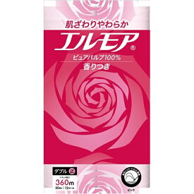 カミ商事｜KAMI SHOJI エルモア トイレットロール 12ロール ピンク ダブル 30m 花の香り