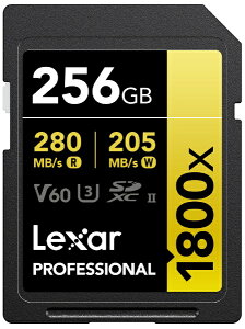 y܂Ƃߔōő10OFFN[|(9/30܂Łjz LexarbLT[ Lexar SDXCJ[h 256GB 1800x UHS-II GOLD U3 V60 LSD1800256G-B1NNJ [Class10 /256GB]