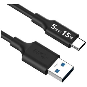 YouZipper�b���[�W�b�p�[ USB-A �� USB-C�P�[�u�� [�[�d /�]�� /1.0m /USB3.2 Gen1] �u���b�N USB3-A10B [USB-A �� USB-C]
