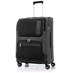 【エントリーで最大全額ポイント還元|11/5迄】 アメリカンツーリスター|American Tourister スピナー68 エキスパンダブル ソフトキャリー MAXWELLL(マックスウェル) ブラック×グレー HA6-29002 [TSA