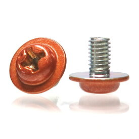 SSA｜エスエスエーサービス ワッシャーヘッド型 カラーネジ ミリネジ [12個入] SN-012シリーズ オレンジ SN-012OR