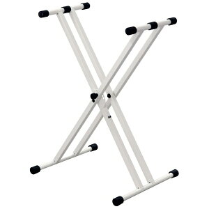 キクタニ|KIKUTANI MUSIC スチール製XX 型キーボード・スタンド ホワイト KS-29WWHT