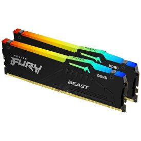 Kingston｜キングストン 増設メモリ FURY Beast DDR5 RGB(5200MT/s・16Gbit/Intel XMP) KF552C40BBAK2-16 [DIMM DDR5 /8GB /2枚]