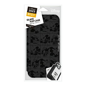 PGA｜ピージーエー iPhone 15 Pro Max（6.7インチ） ガラスフリップケース ミッキーマウス Premium Style ミッキーマウス PG-D23DGF01MKY