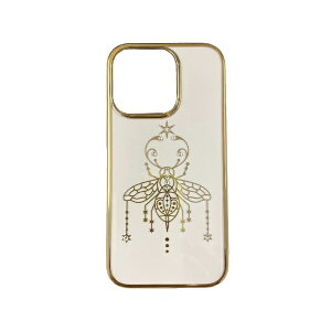 BELEX�b�r�[���b�N�X iPhone 14 6.1�C���` Crystal Bee Sereis Case �iPC�j DEVIA gold BDVCSA08-IP14-SL