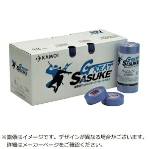KAMOI|カモ井加工紙 グレートサスケ マスキングテープ建築塗装用 6巻入(幅20mm/長さ18m) 青紫 GREATSASUKE20