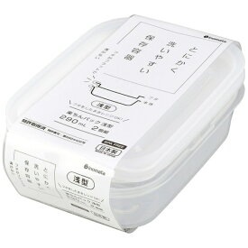イノマタ化学｜inomata 楽ちんパック 浅型290ml 2個組 クリアホワイト イノマタ化学