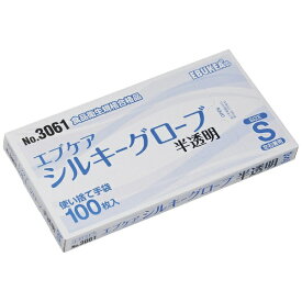 エブノ｜EBUNO シルキーグローブ（S） 3061 100枚入（箱入） 半透明